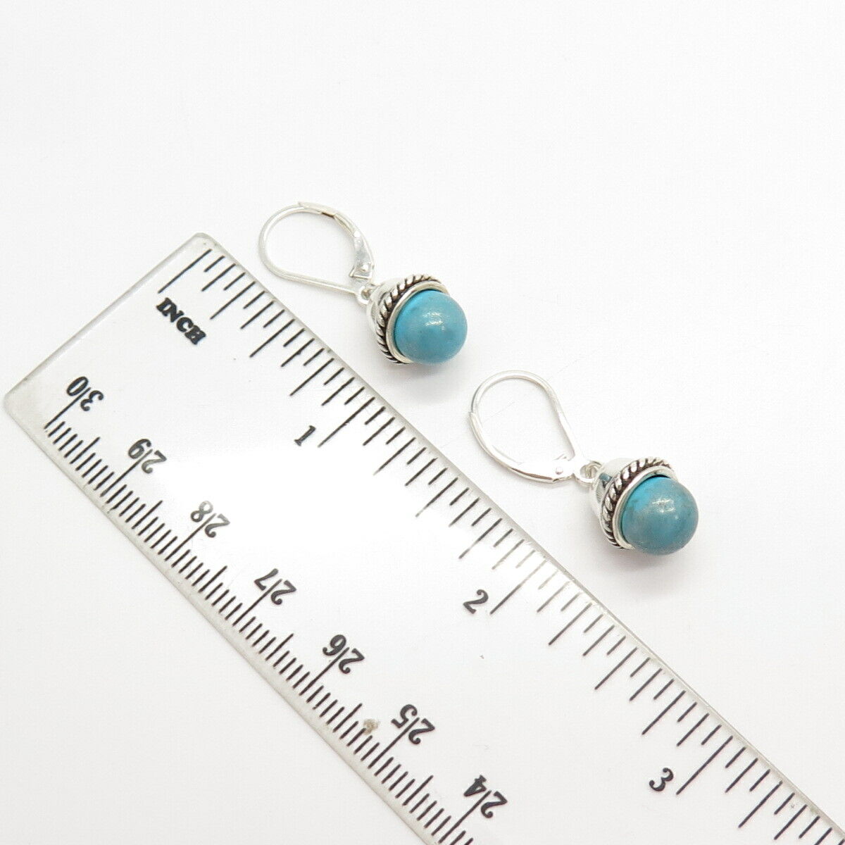 925 Sterling Silver Faux Pearl Dangling Earrings