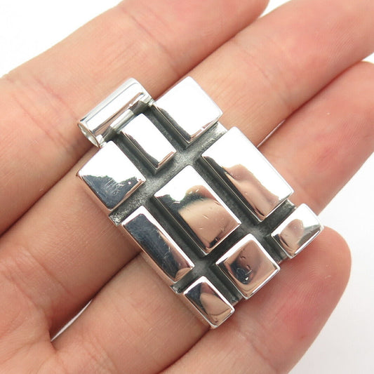 925 Sterling Silver Geometric Slide Pendant