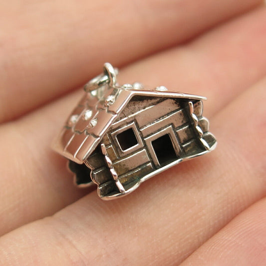 800 Silver Antique Country House Charm Pendant