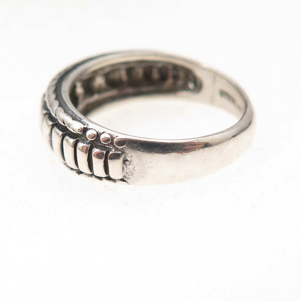Shube 925 Sterling Silver Vintage Oxidized Ring Size 5.25