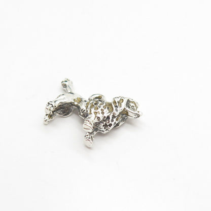 925 Sterling Silver Vintage Poodle Dog Charm Pendant