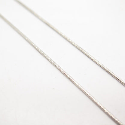 925 Sterling Silver Vintage Italy Hammered CJ Herringbone Chain Necklace 16"