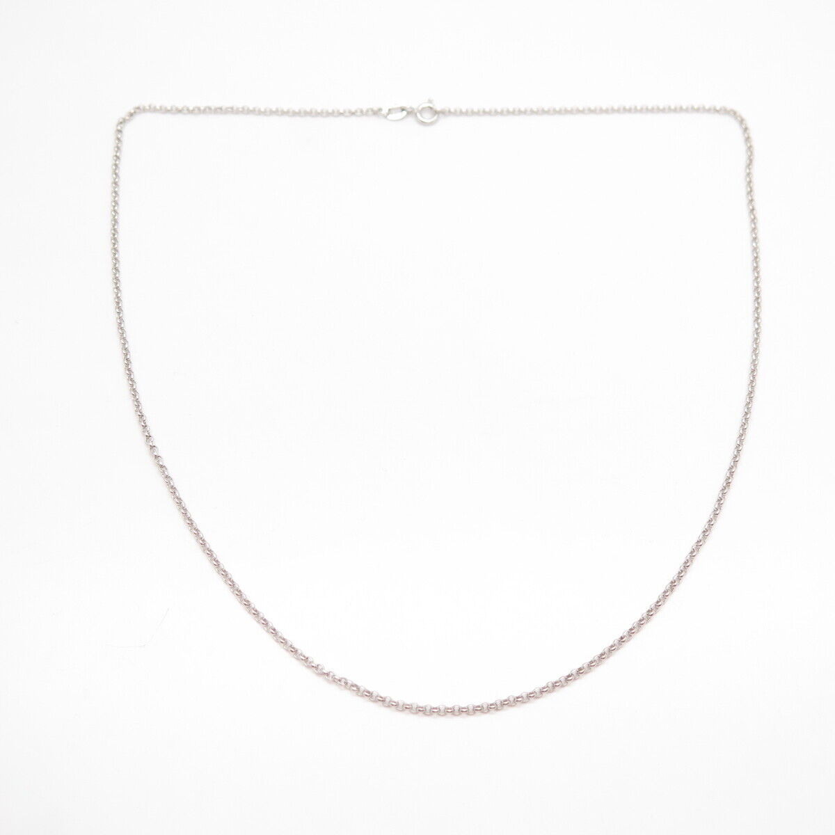 925 Sterling Silver Italy Rolo Chain Necklace 17"