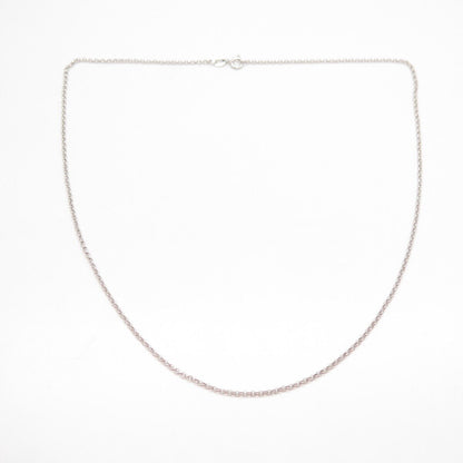 925 Sterling Silver Italy Rolo Chain Necklace 17"