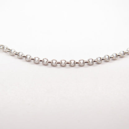 925 Sterling Silver Italy Rolo Chain Necklace 17"
