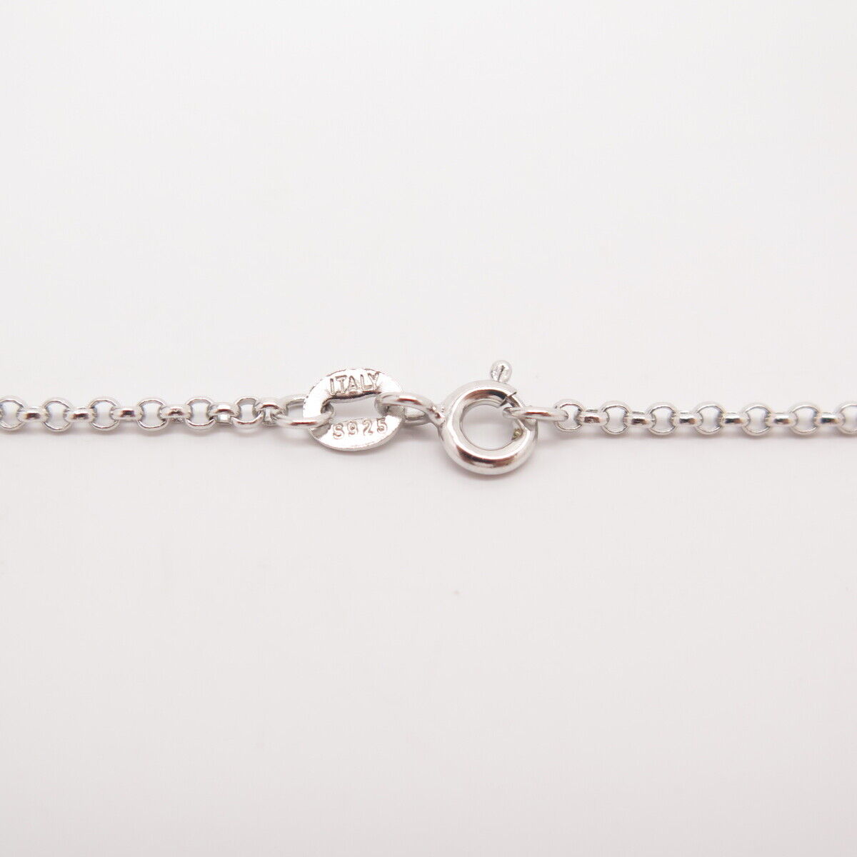 925 Sterling Silver Italy Rolo Chain Necklace 17"