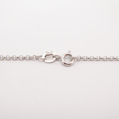 925 Sterling Silver Italy Rolo Chain Necklace 17"