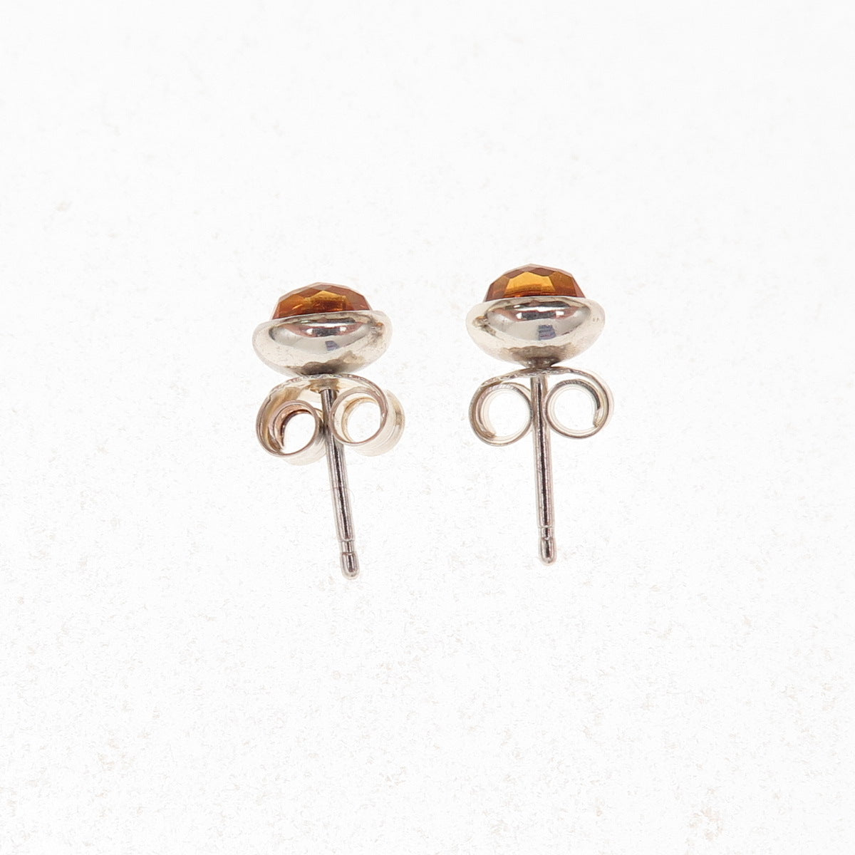 Pandora 925 Sterling Silver Real Citrine November Birthstone Stud Earrings