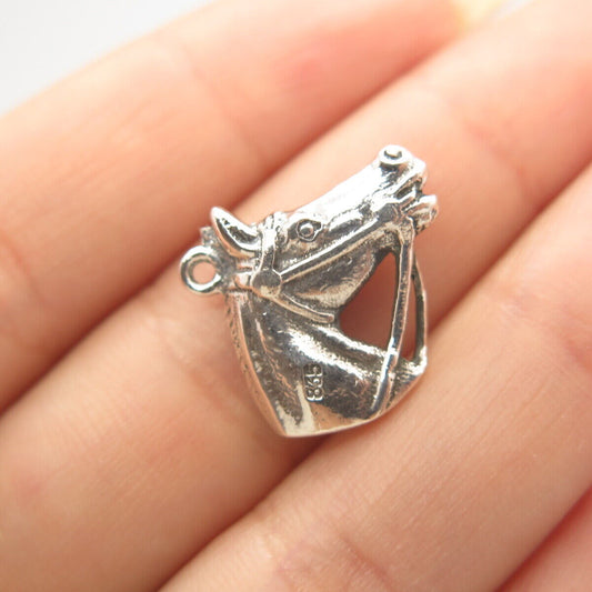 835 Silver Vintage Horse Charm Pendant