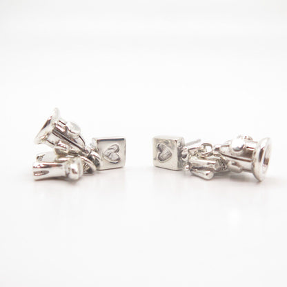 925 Sterling Silver Vintage ANN Dog / Puppy Earrings