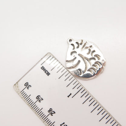 925 Sterling Silver Vintage Abstract Modernist Pendant