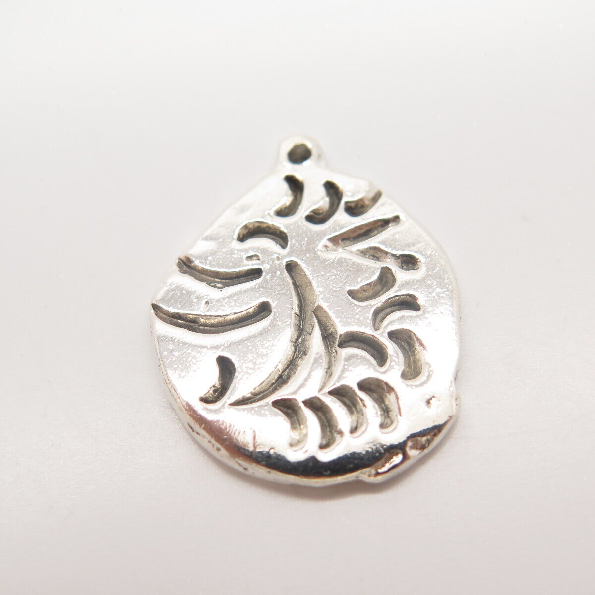 925 Sterling Silver Vintage Abstract Modernist Pendant