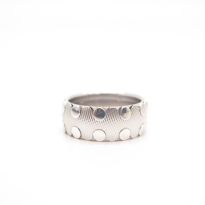 925 Sterling Silver Neos Striped Band Ring Size 7