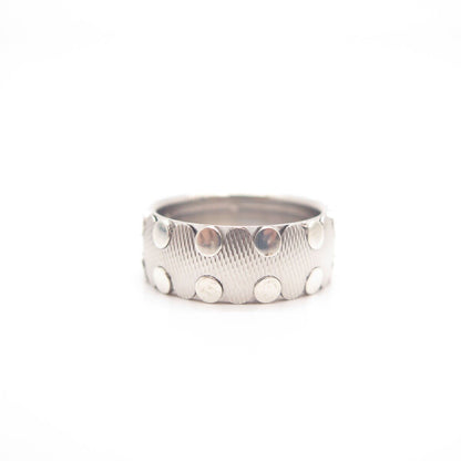 925 Sterling Silver Neos Striped Band Ring Size 7