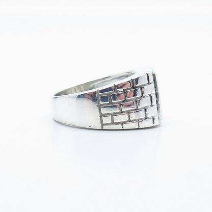 925 Sterling Silver Vintage C Z Men's Ring