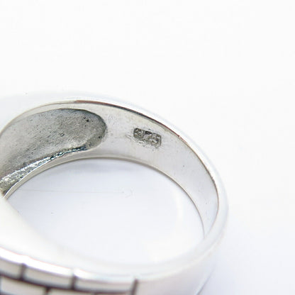 925 Sterling Silver Vintage C Z Men's Ring