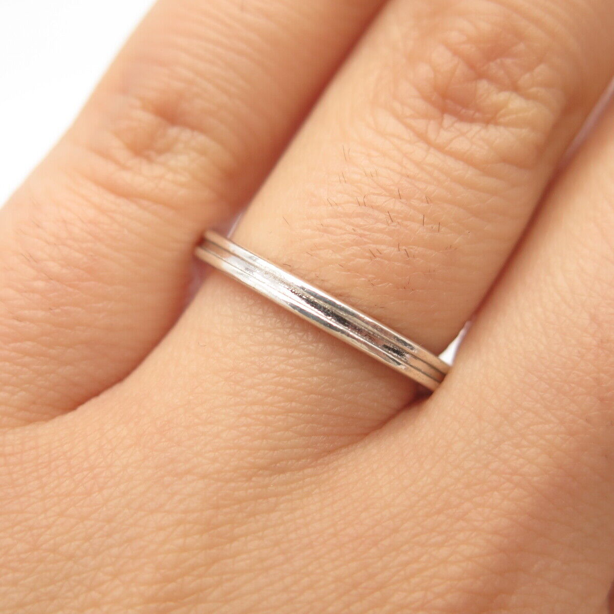 925 Sterling Silver Classic Band Ring Size 6