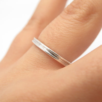 925 Sterling Silver Classic Band Ring Size 6