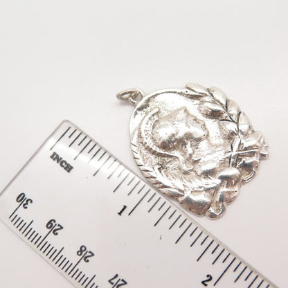 925 Sterling Silver Antique Warrior Pendant