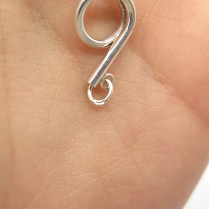 925 Sterling Silver Vintage Pipe Charm Pendant