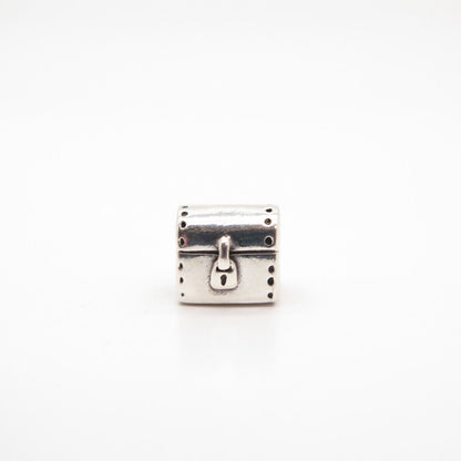 925 Sterling Silver Pandora Treasure Chest Box Bead Charm