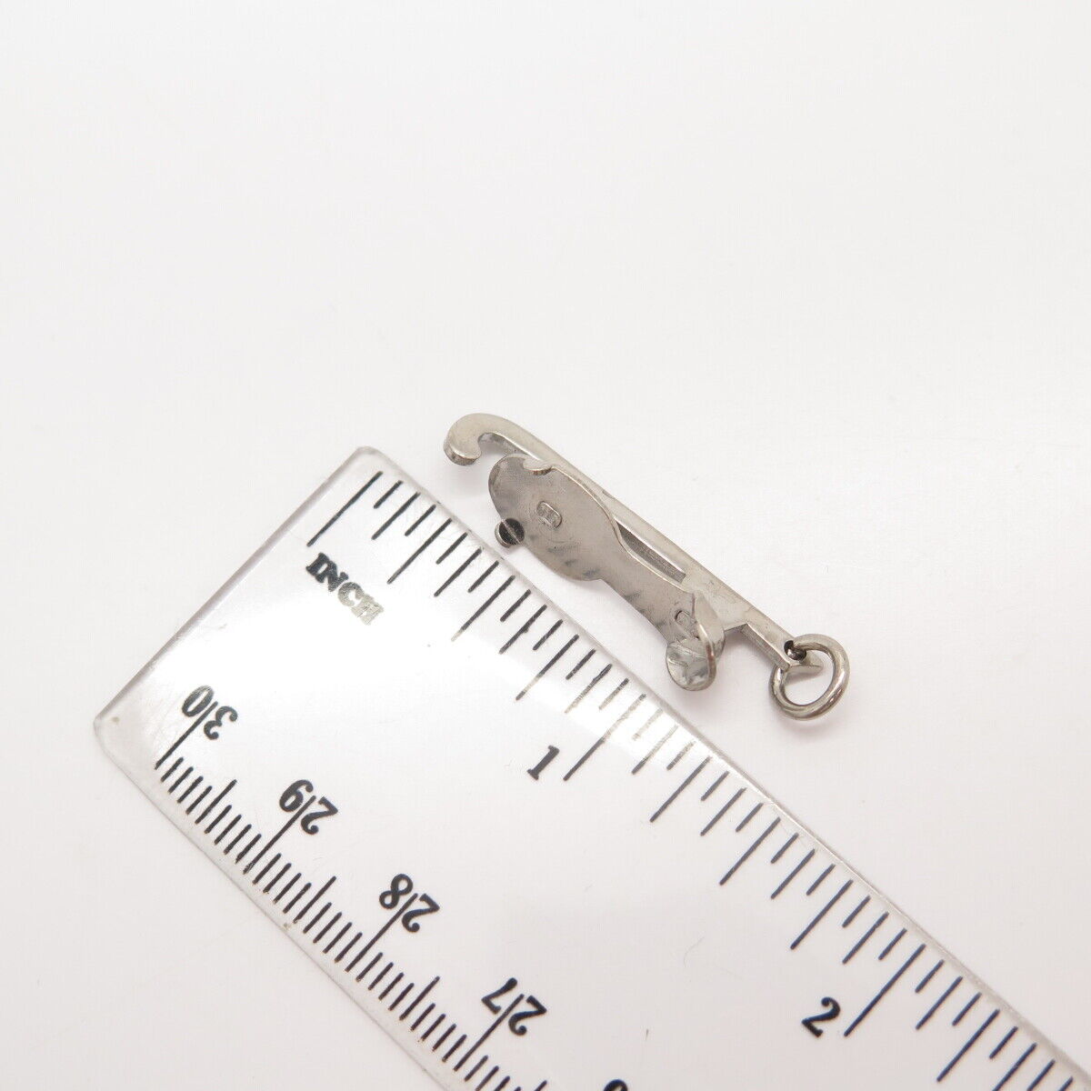 925 Sterling Silver Vintage Old Skate Charm Pendant