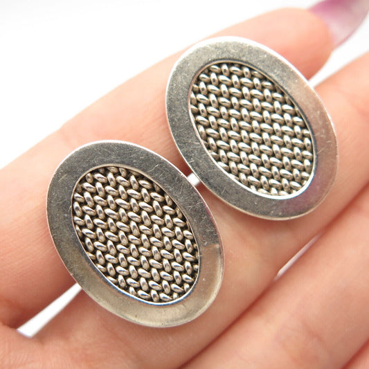 925 Sterling Silver Vintage Mexico Saul Wicker Cufflinks