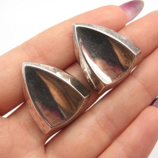 925 Sterling Silver Vintage Modernist Earrings