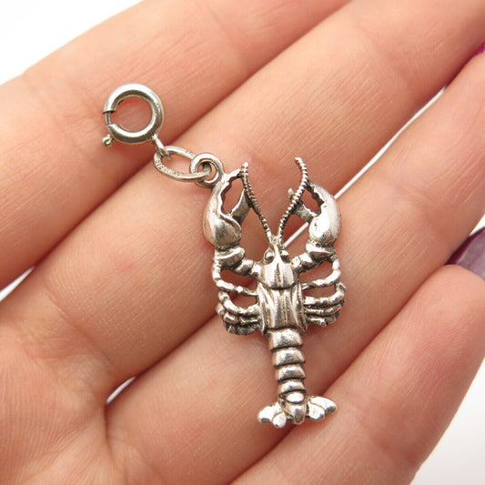 925 Sterling Silver Vintage BEAU Cancer Zodiac Sign Pendant