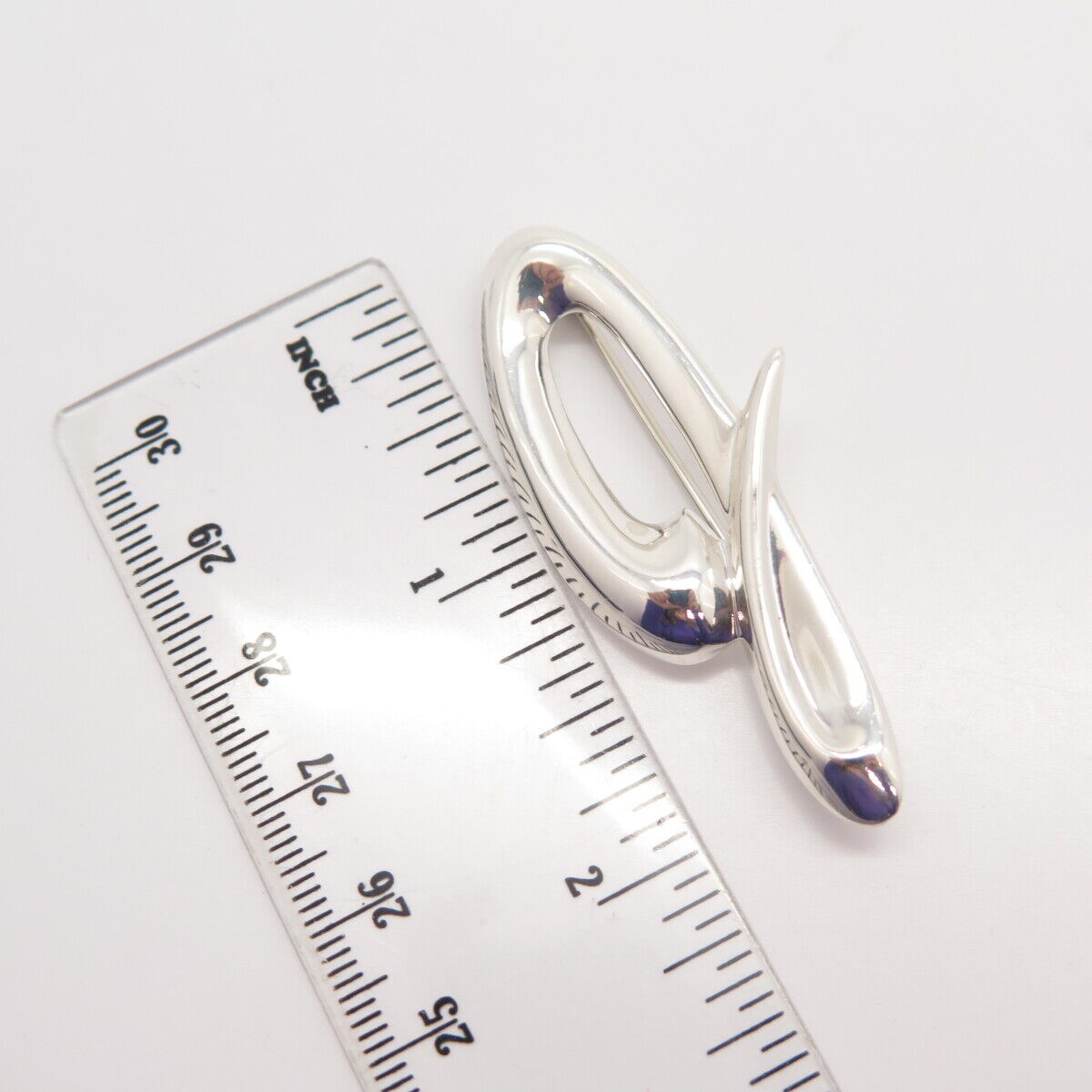 925 Sterling Silver Letter "G" Initial Design Pin Brooch