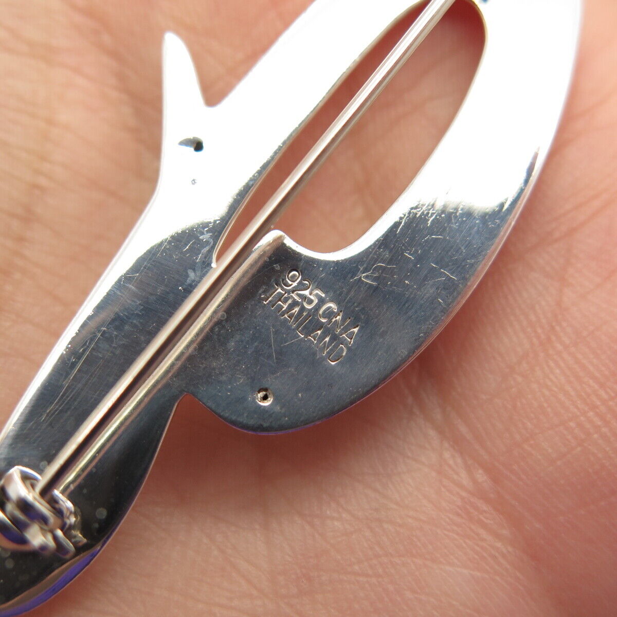 925 Sterling Silver Letter "G" Initial Design Pin Brooch