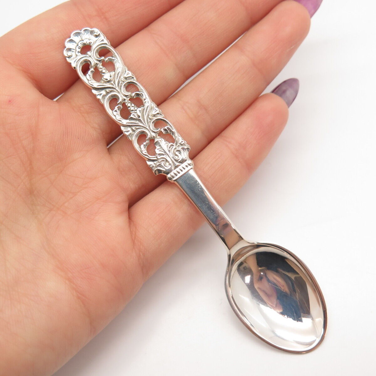 830S Silver Norway Bergen Brodrene Lohne KLOSTER Pattern Demitasse Spoon