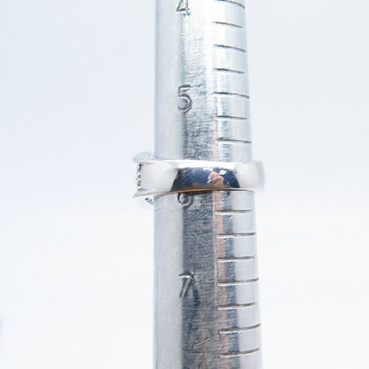 925 Sterling Silver Princess-Cut C Z Ring Size 5.75