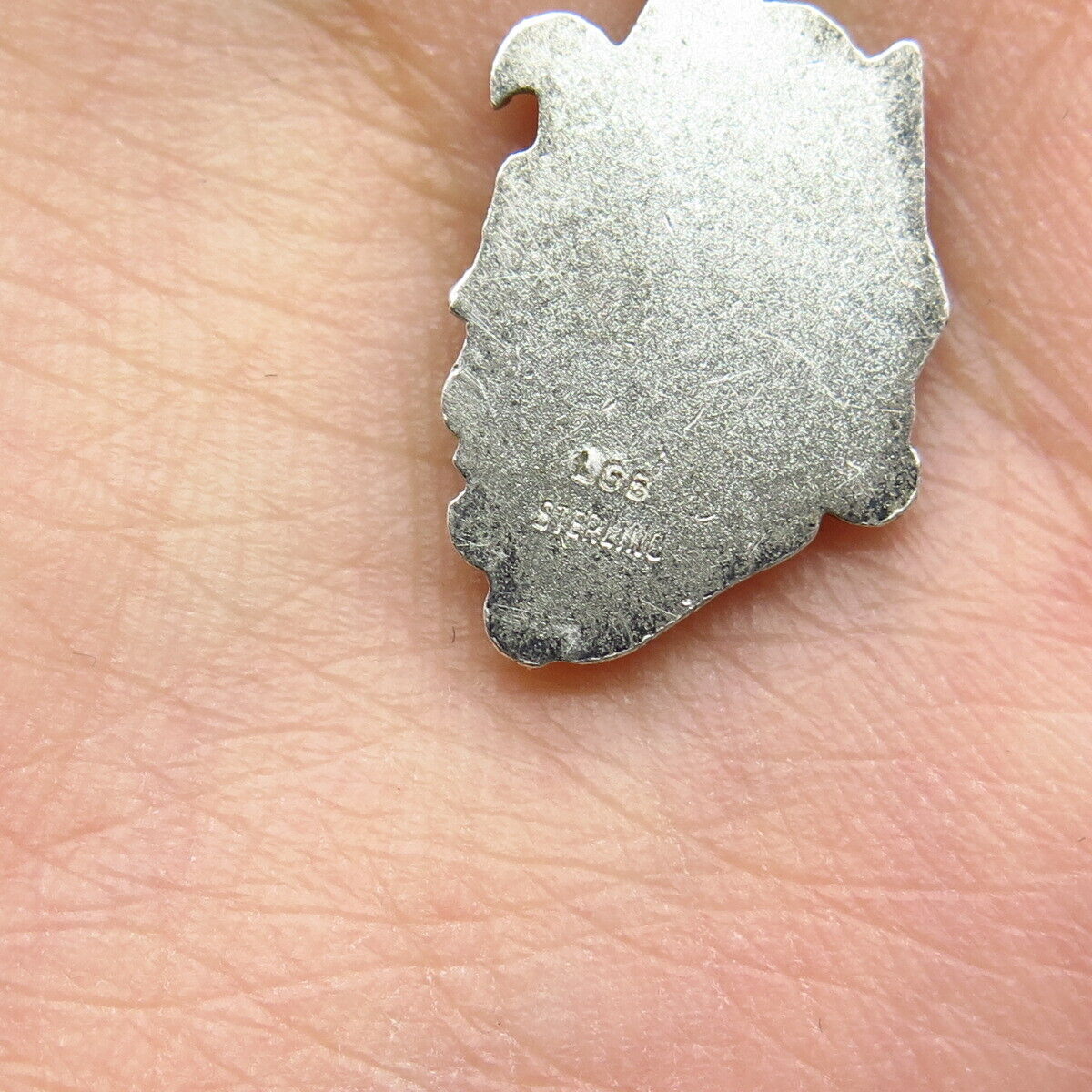 925 Sterling Silver Vintage Tribal Face Pendant