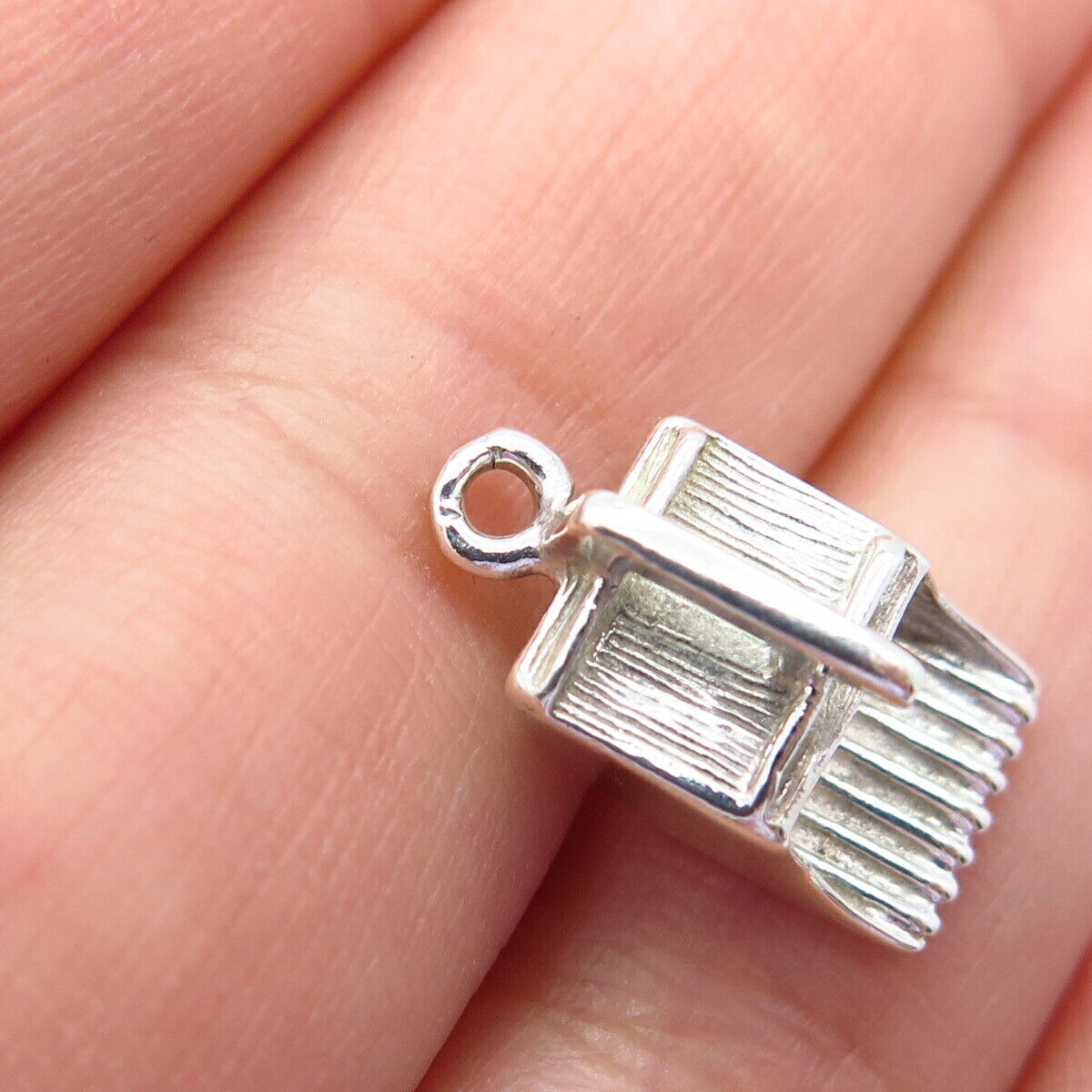 925 Sterling Silver Vintage Ice Scoop For Machine Charm Pendant