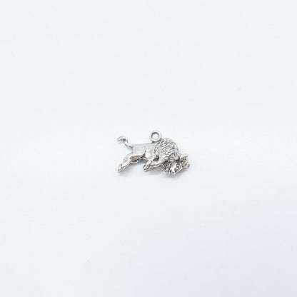 925 Sterling Silver Vintage Bull Charm Pendant