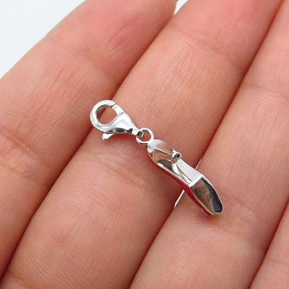 925 Sterling Silver Enamel High Heels Shoe Charm Pendant