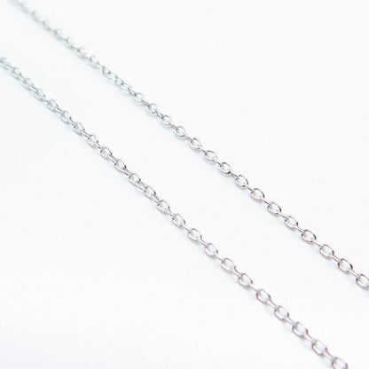 925 Sterling Silver Blue C Z Rolo Chain Necklace 18"