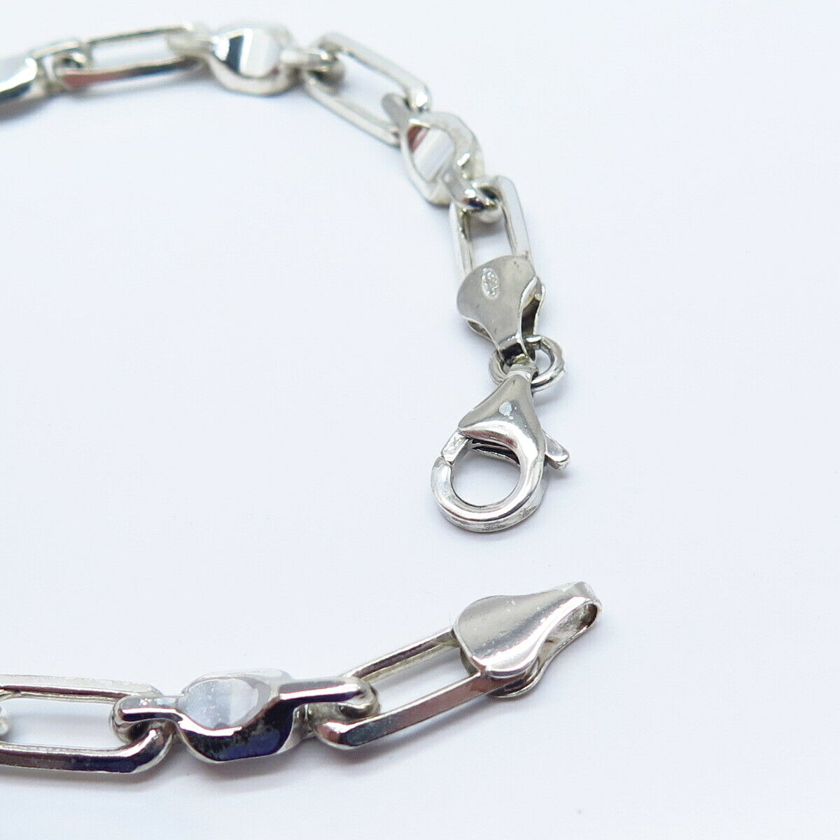 925 Sterling Silver Modernist Link Bracelet 7.75"