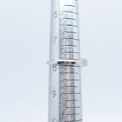 925 Sterling Silver Pave C Z Bar Ring Size 7.75