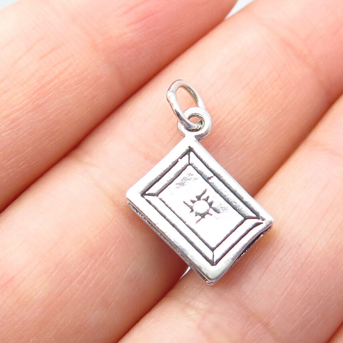 925 Sterling Silver Vintage Sunwest "Diary" Book Charm Pendant