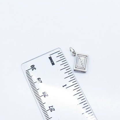 925 Sterling Silver Vintage Sunwest "Diary" Book Charm Pendant