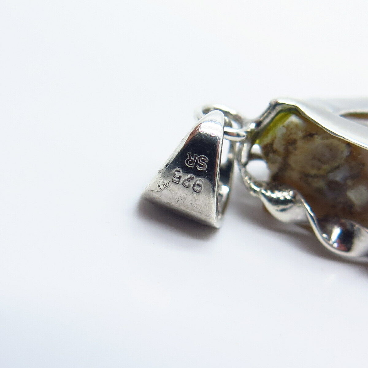 925 Sterling Silver Real Druzy Agate Gemstone Pendant