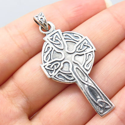 925 Sterling Silver Vintage Mexico Celtic Cross Pendant