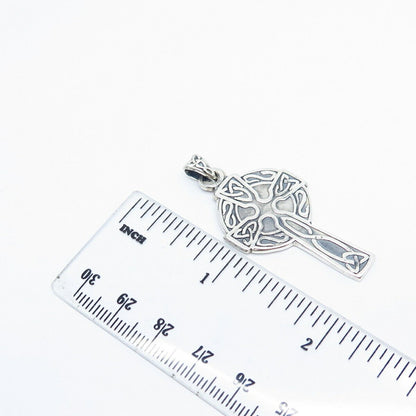 925 Sterling Silver Vintage Mexico Celtic Cross Pendant