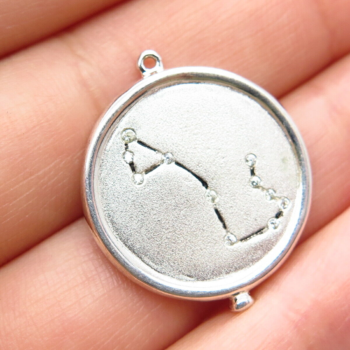 925 Sterling Silver C Z Constellation Scorpio Pendant