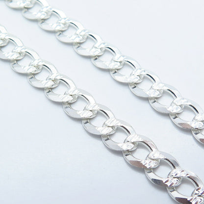 925 Sterling Silver Italy P.Lux Cuban Chain Necklace 20"