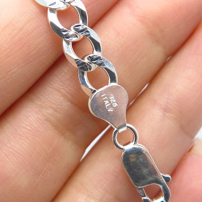 925 Sterling Silver Italy P.Lux Cuban Chain Necklace 20"