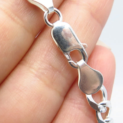 925 Sterling Silver Italy P.Lux Cuban Chain Necklace 20"