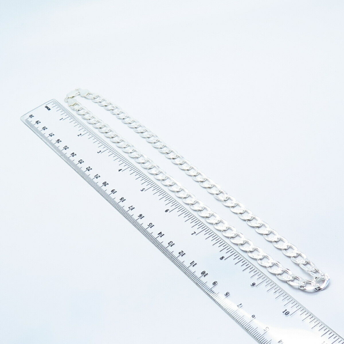 925 Sterling Silver Italy P.Lux Cuban Chain Necklace 20"